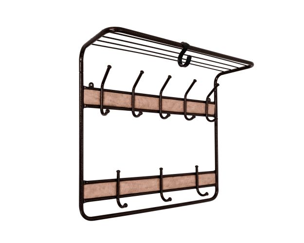 Вешалка с полкой 2х ярусная 22В ВСП 22В (Медный антик)