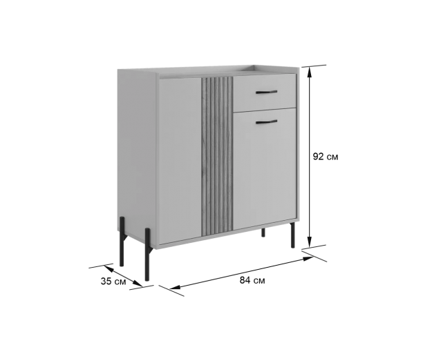 Комод с ящиком Доминика кашемир / дуб крафт золотой