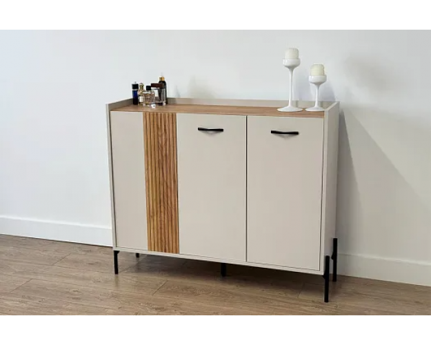 Комод Доминика кашемир / дуб крафт золотой