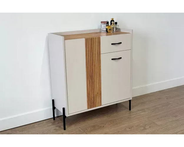 Комод с ящиком Доминика кашемир / дуб крафт золотой