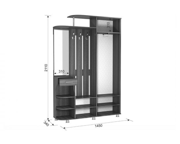 Прихожая Барселона-2 дуб сонома