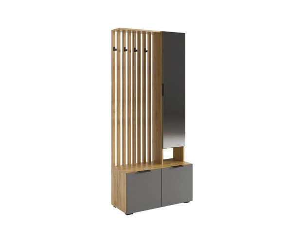 Прихожая Бери К8 дуб крафт золотой / графит